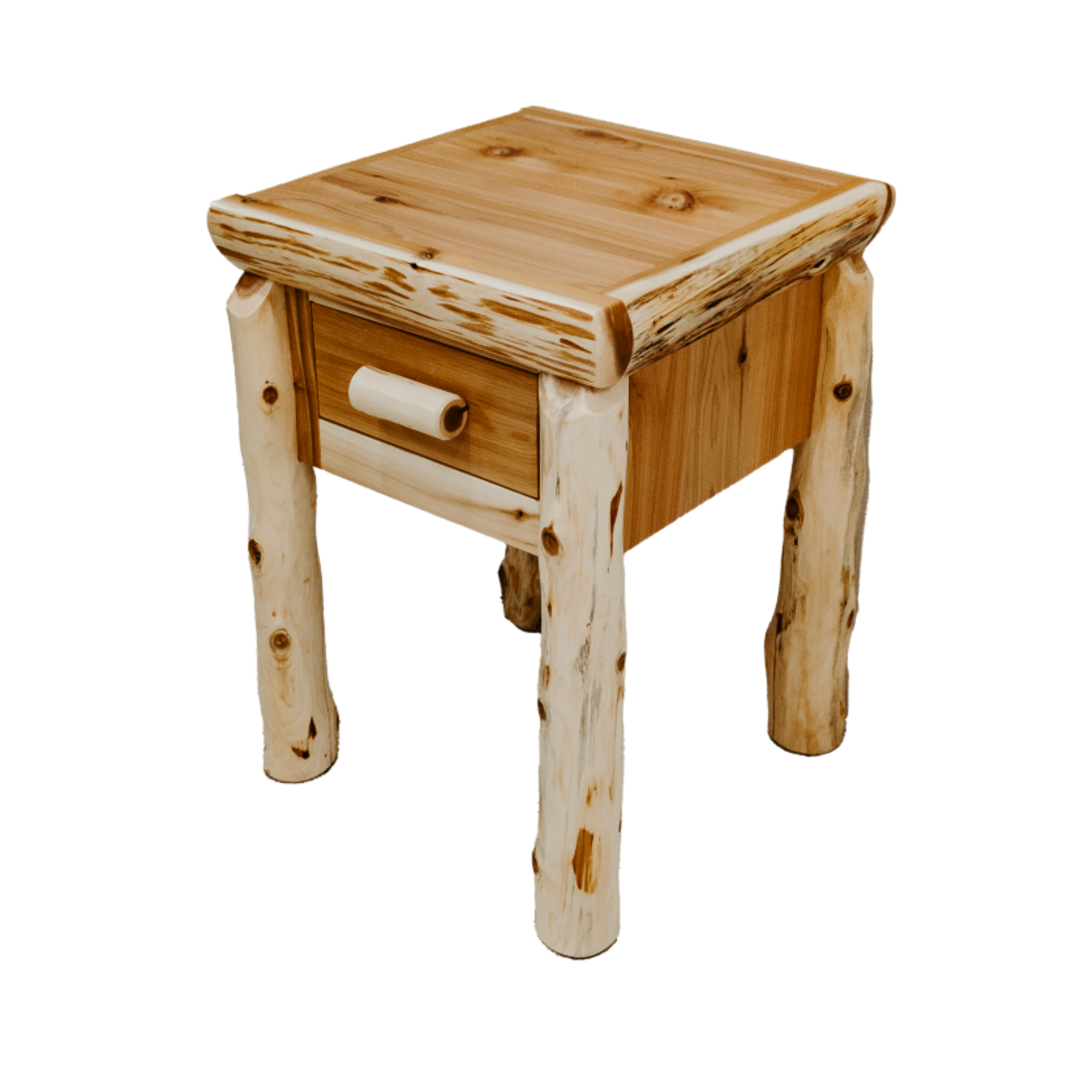 Cedar Log Nightstand Mountain Top Furniture